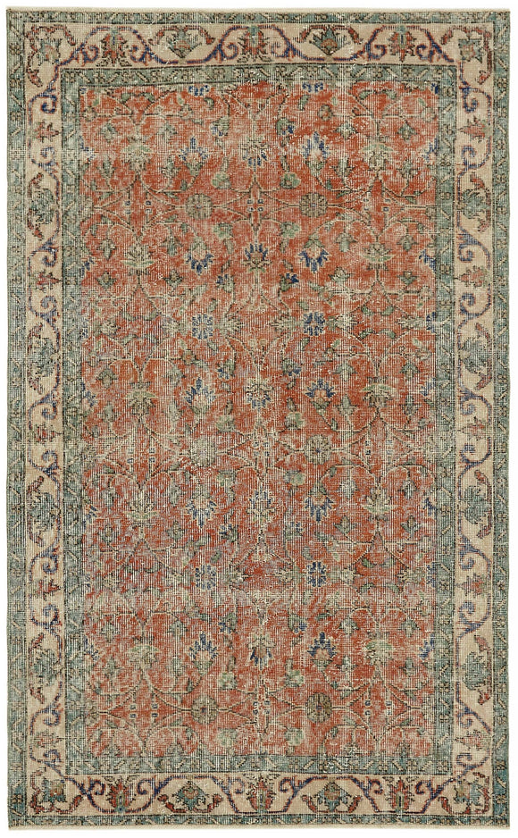 4' 1'' x 6' 7'' Hand-Knotted Vintage Rug