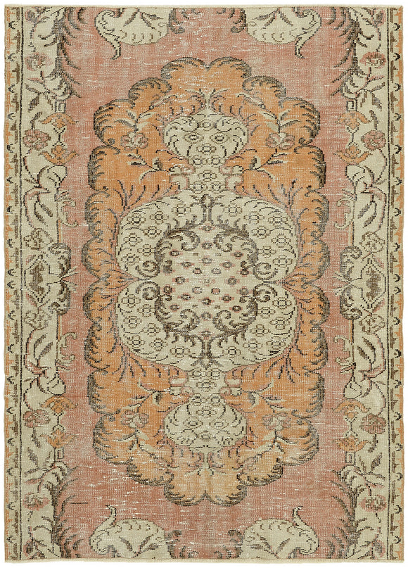 4' 8'' x 6' 6'' Hand-Knotted Vintage Rug