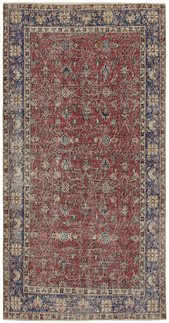 3' 7'' x 6' 9'' Hand-Knotted Turkish Vintage Rug