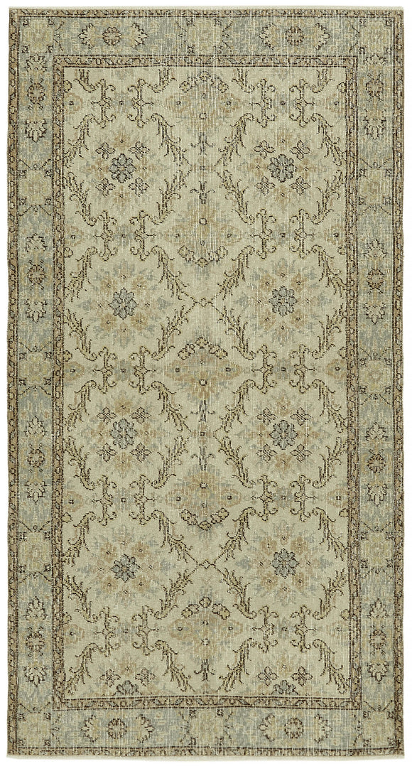 3' 8'' x 6' 11'' Hand-Knotted Turkish Vintage Rug