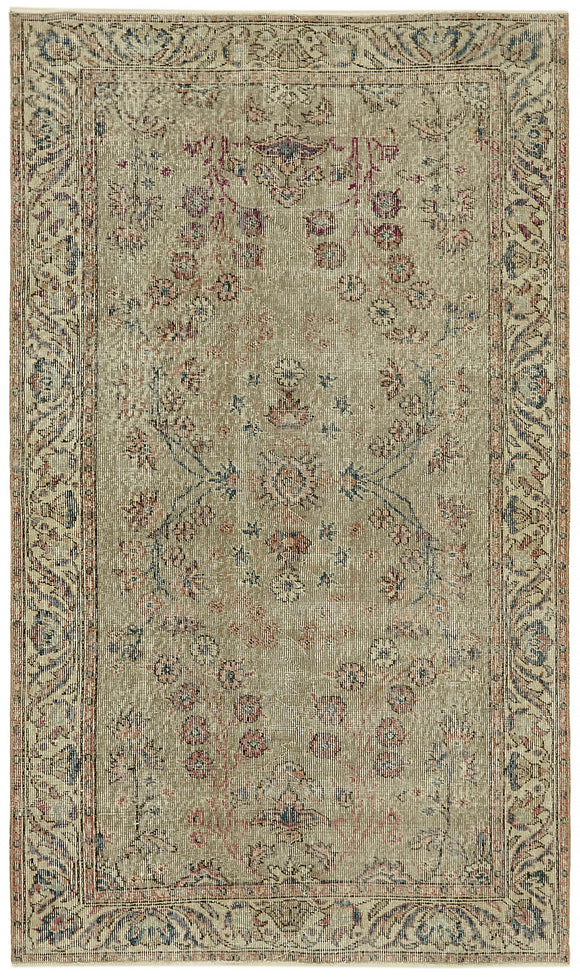 3' 9'' x 6' 4'' Hand-Knotted Turkish Vintage Rug