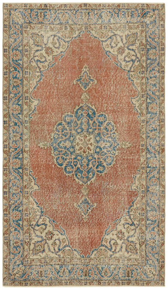 3' 9'' x 6' 5'' Hand-Knotted Turkish Vintage Rug