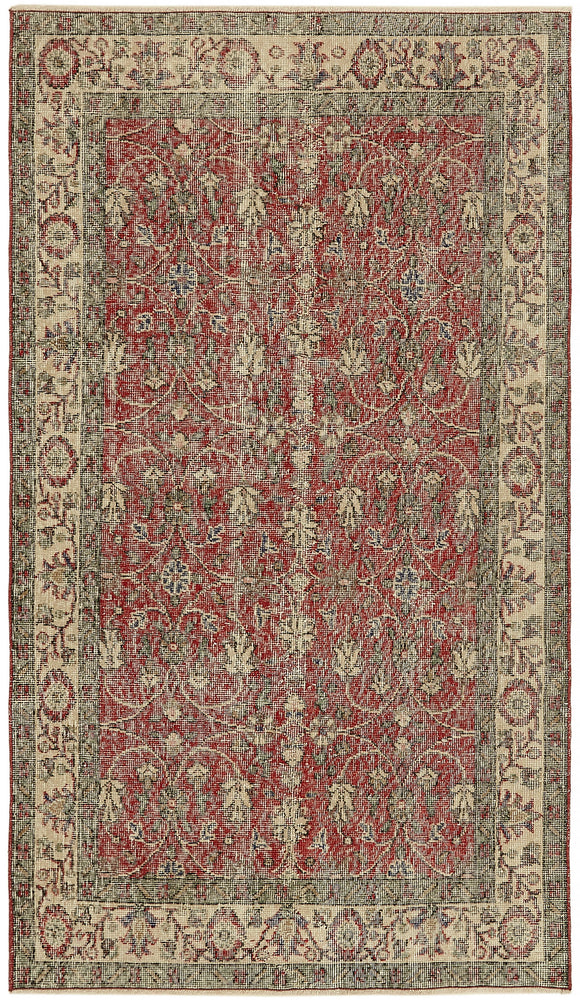 3' 11'' x 7' Hand-Knotted Turkish Vintage Rug