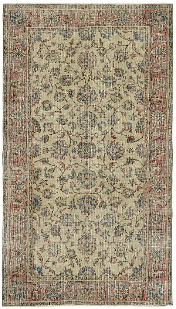 3' 8'' x 6' 5'' Hand-Knotted Turkish Vintage Rug