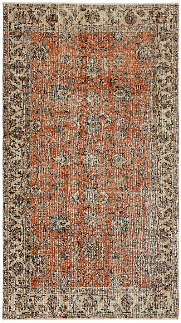 3' 10'' x 6' 9'' Hand-Knotted Turkish Vintage Rug