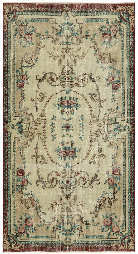 3' 9'' x 6' 10'' Hand-Knotted Turkish Vintage Rug