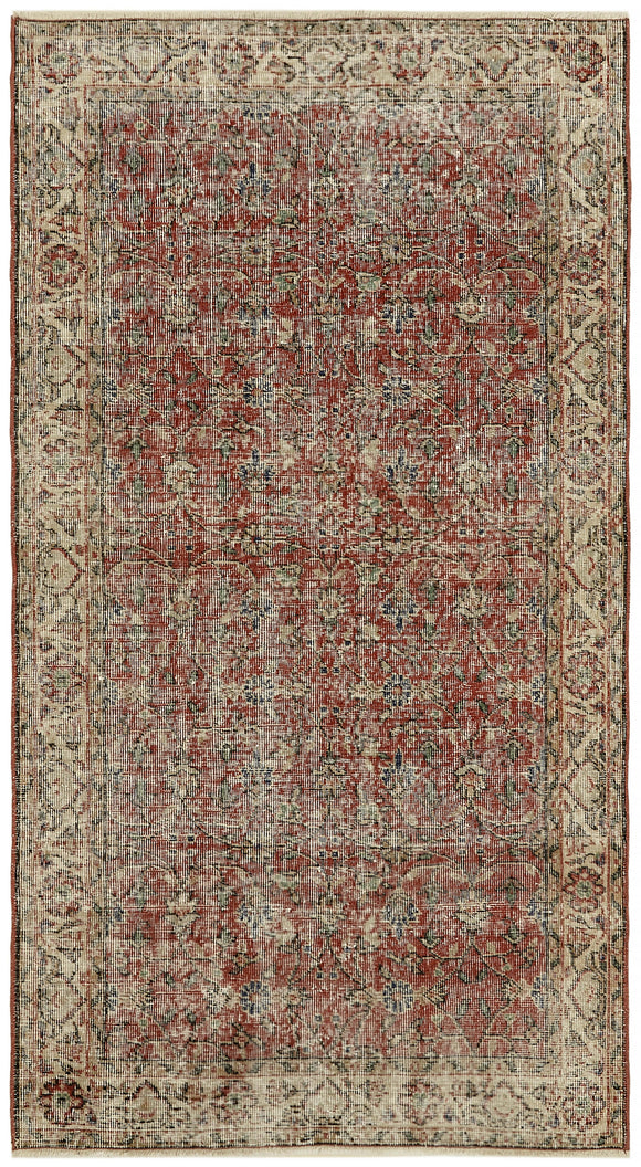 3' 10'' x 6' 10'' Hand-Knotted Turkish Vintage Rug