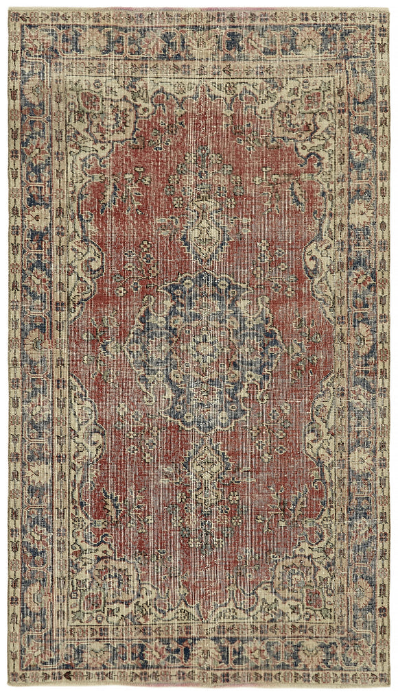 3' 9'' x 6' 6'' Hand-Knotted Turkish Vintage Rug