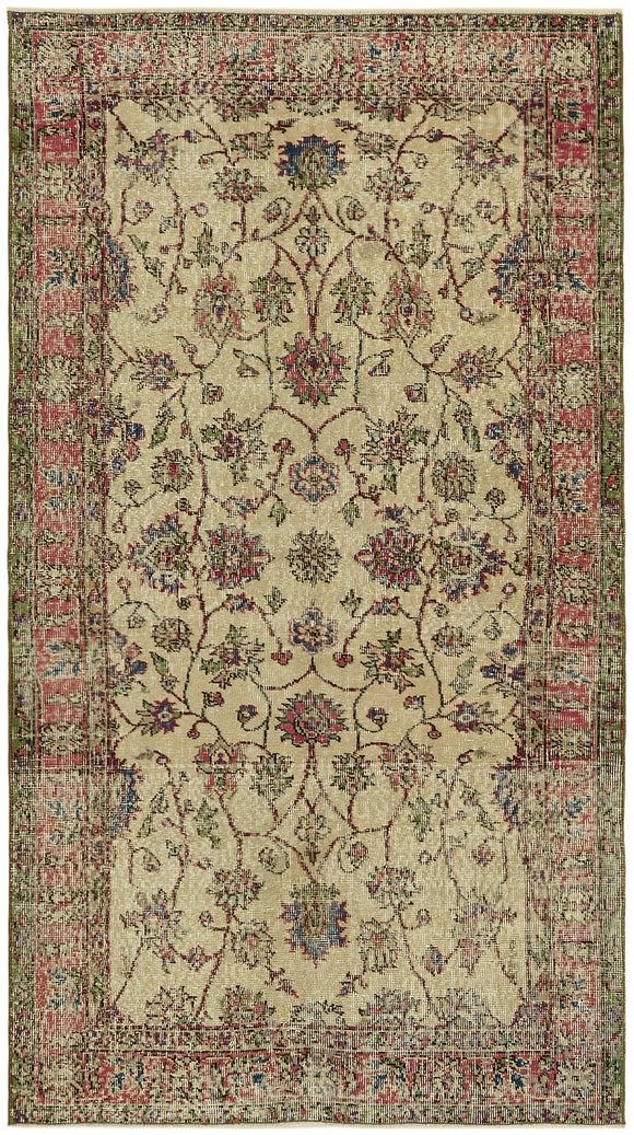 3' 9'' x 6' 9'' Hand-Knotted Turkish Vintage Rug