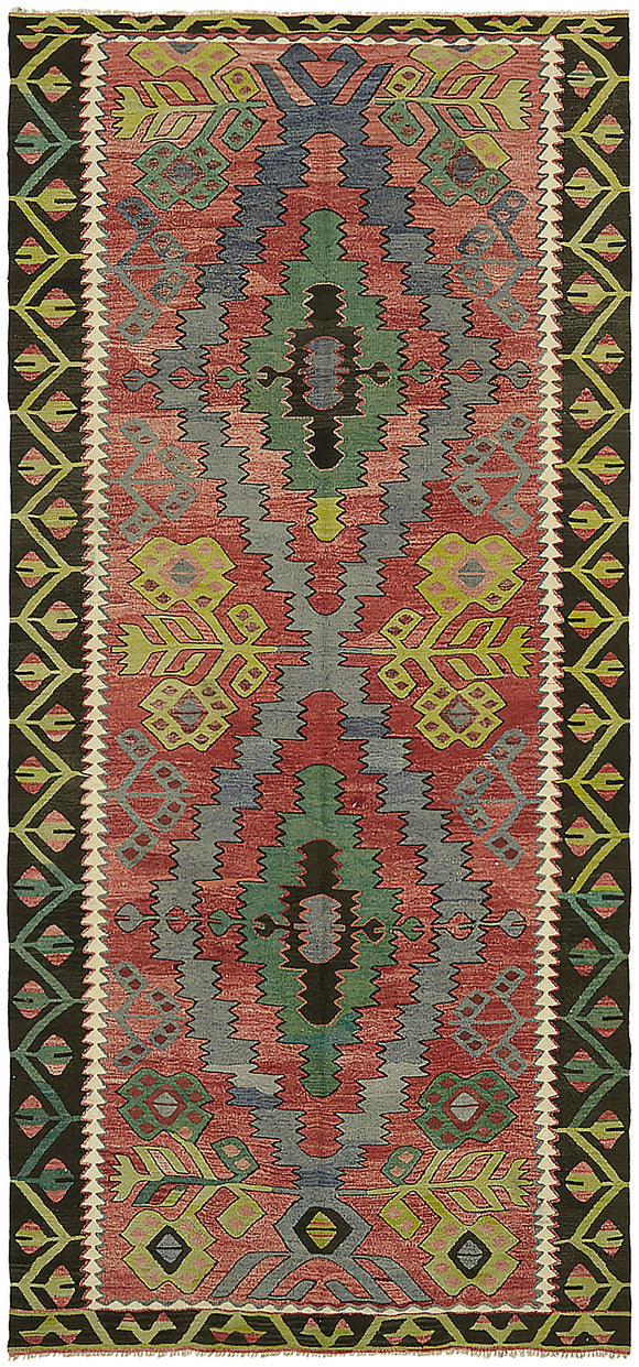 4' 8'' x 9' 10'' Turkish Handwoven Kilim Rug