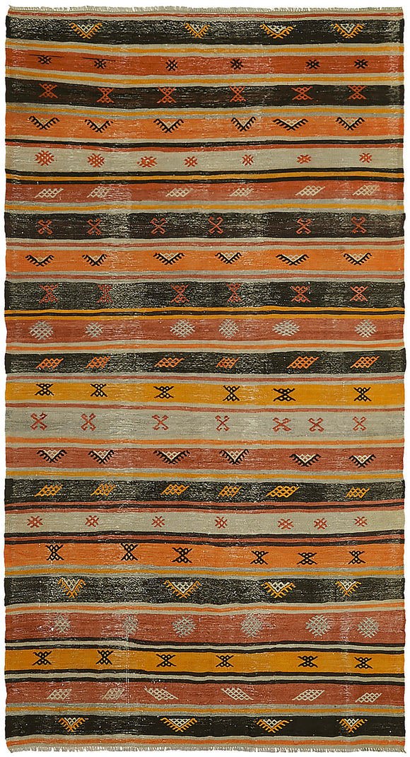 5' 9'' x 9' 11'' Turkish Handwoven Kilim Rug