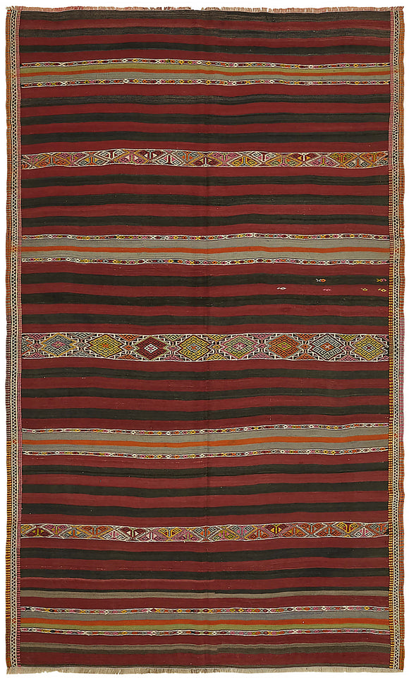 5' 11'' x 9' 9'' Turkish Handwoven Kilim Rug