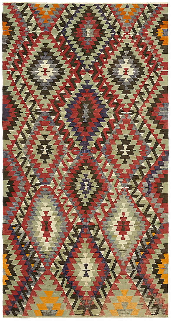 5' 6'' x 10' 1'' Turkish Handwoven Kilim Rug