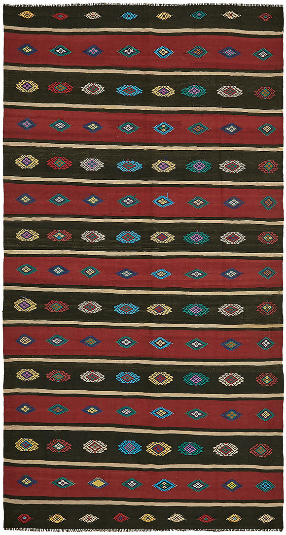 5' 7'' x 10' 6'' Turkish Handwoven Kilim Rug