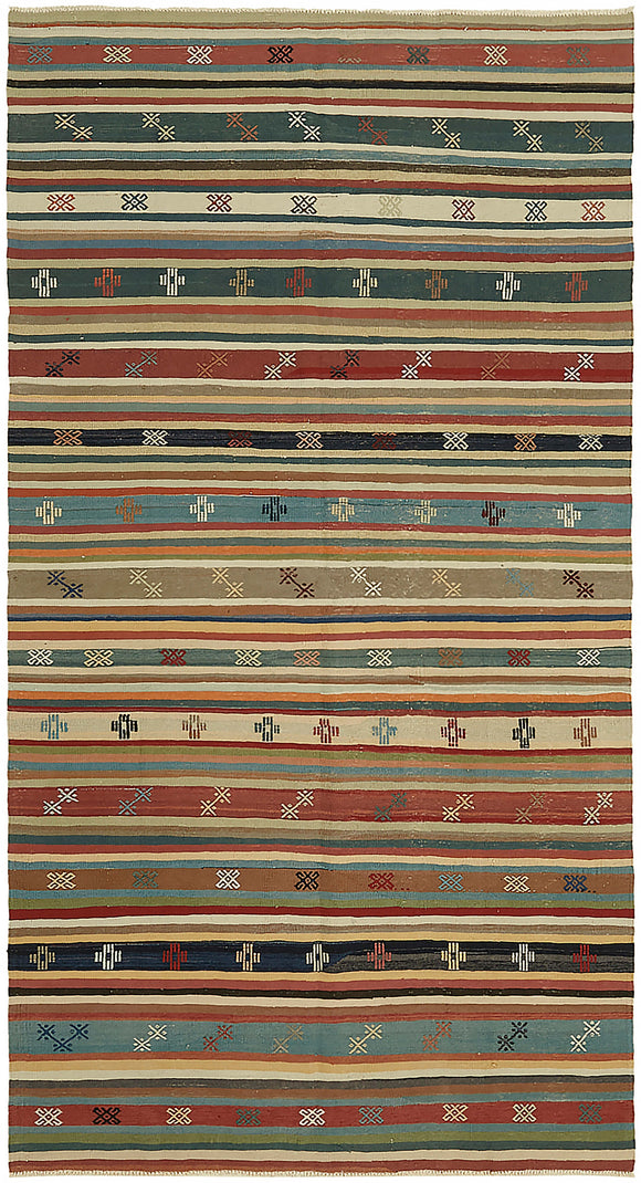 5' 6'' x 10' 0'' Turkish Handwoven Kilim Rug