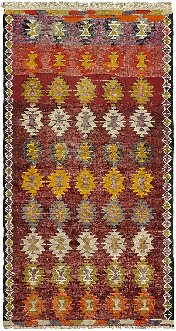 5' 9'' x 10' 2'' Turkish Handwoven Kilim Rug