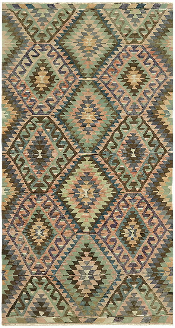 5' 9'' x 10' 8'' Turkish Handwoven Kilim Rug