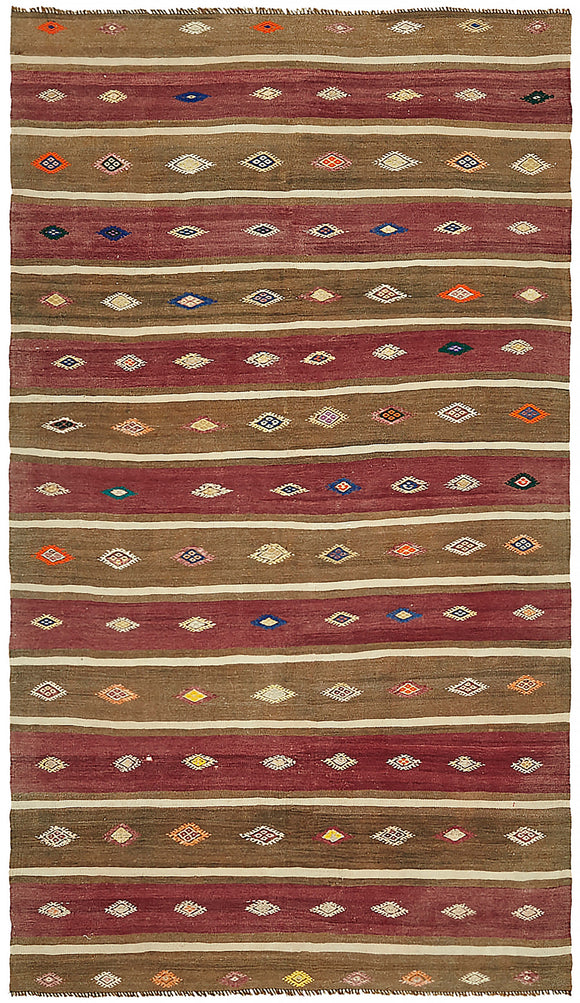 5' 6'' x 9' 7'' Turkish Handwoven Kilim Rug