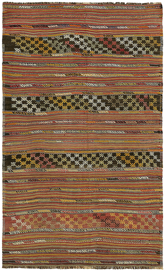 5' 1'' x 8' 5'' Turkish Handwoven Kilim Rug