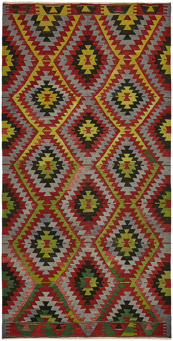 5' 11'' x 11' 6'' Turkish Handwoven Kilim Rug