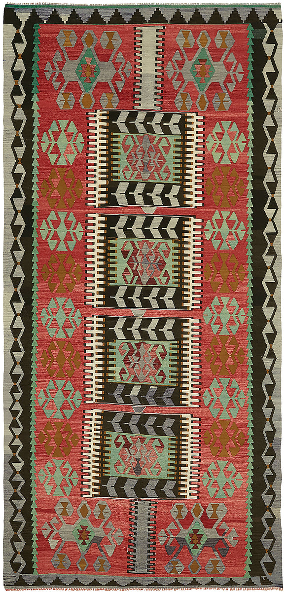 5' 10'' x 11' 7'' Turkish Handwoven Kilim Rug