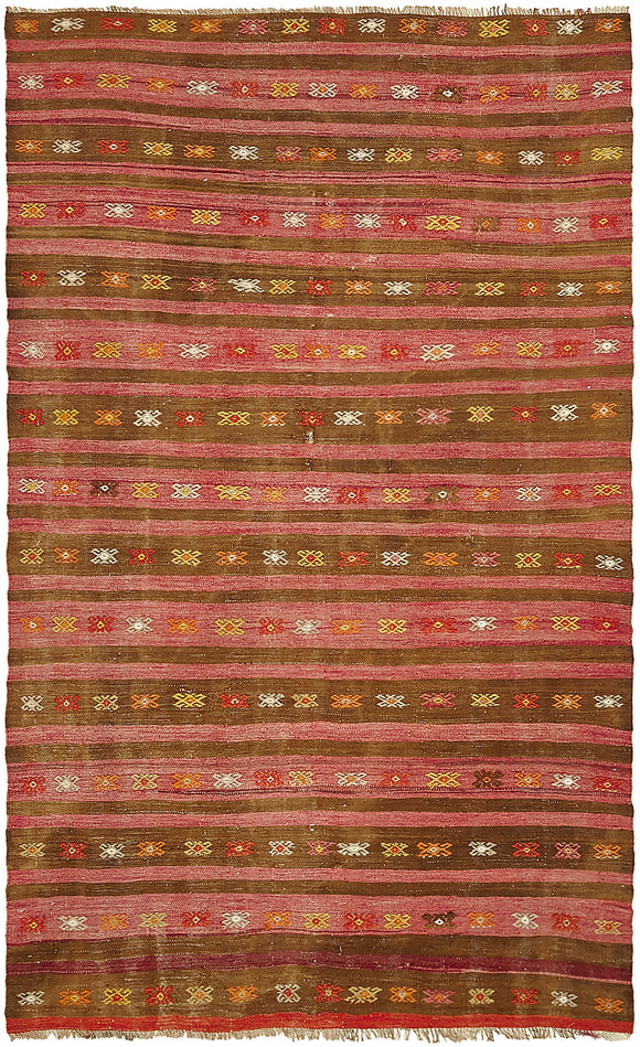 6' 8'' x 10' 9'' Turkish Handwoven Kilim Rug