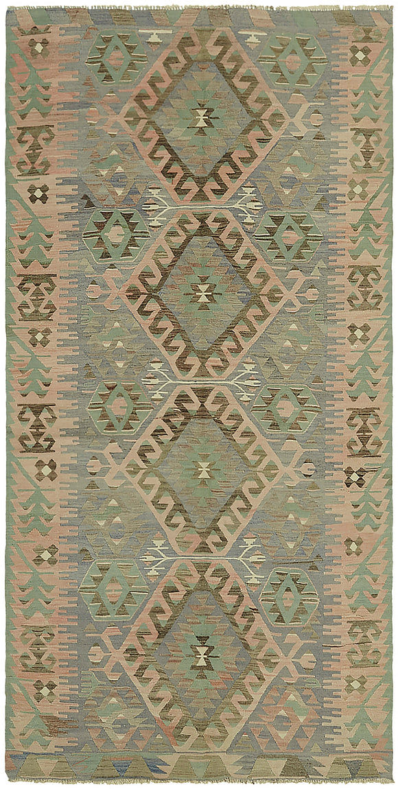 5' 2'' x 10' 0'' Turkish Handwoven Kilim Rug