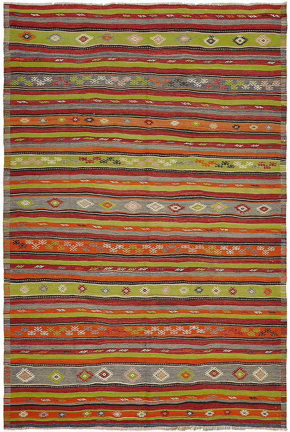 6' 9'' x 10' 0'' Turkish Handwoven Kilim Rug