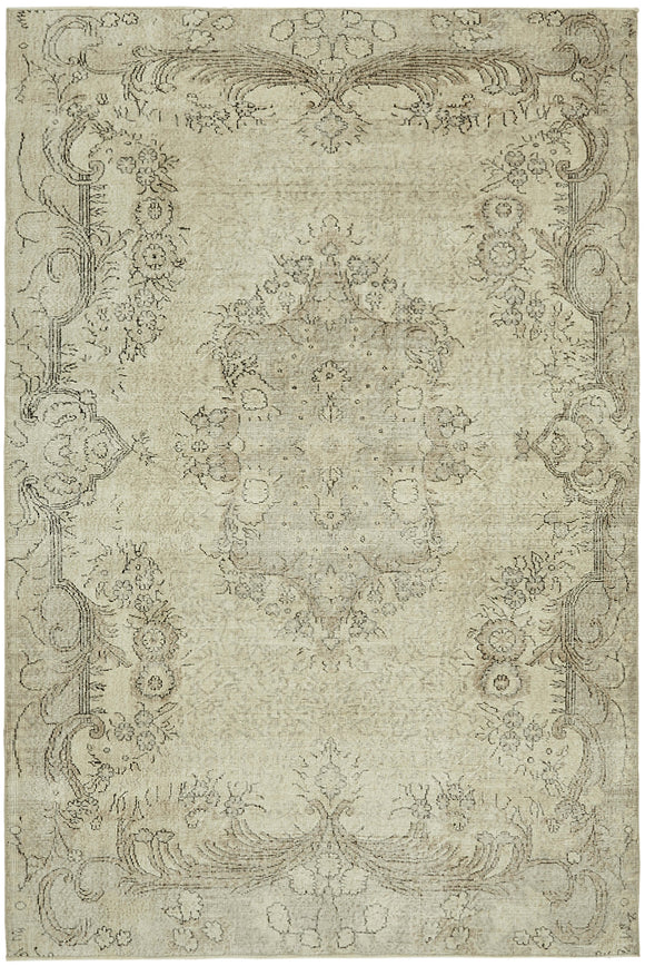6' 8'' x 9' 11'' Hand-Knotted Turkish Vintage Rug