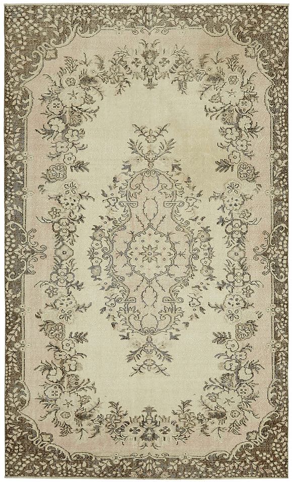 6' x 9' 11'' Hand-Knotted Turkish Vintage Rug