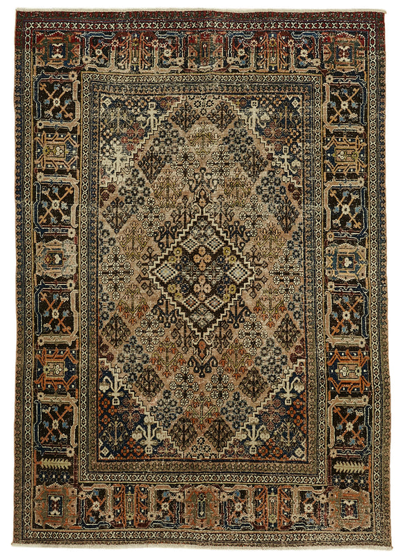 7' 1'' x 10' Persian Vintage Hand-Knotted Rug