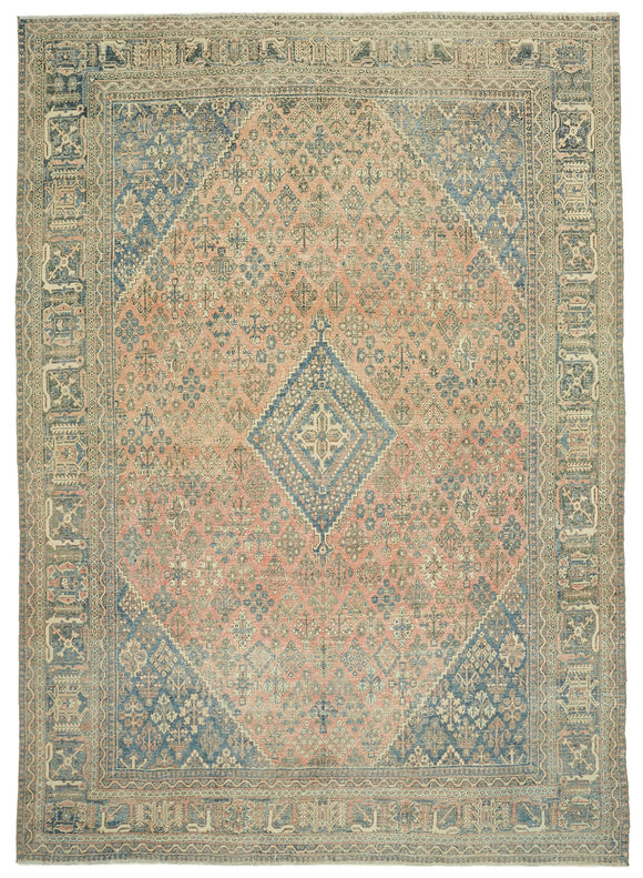 8' 8'' x 12' 6'' Persian Vintage Hand-Knotted Rug