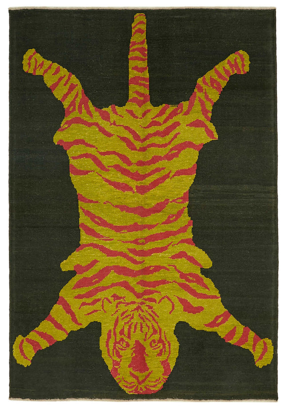 7' 4'' x 10' 8'' Handmade Tiger Rug