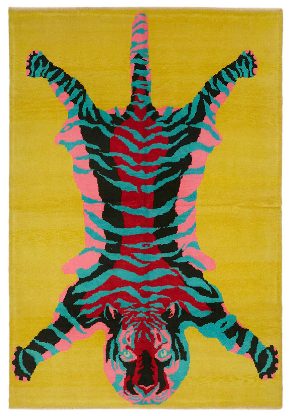 8' 2'' x 11' 10'' Handmade Tiger Rug