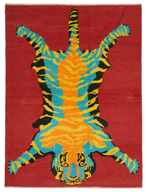 7' 6'' x 10' Handmade Tiger Rug