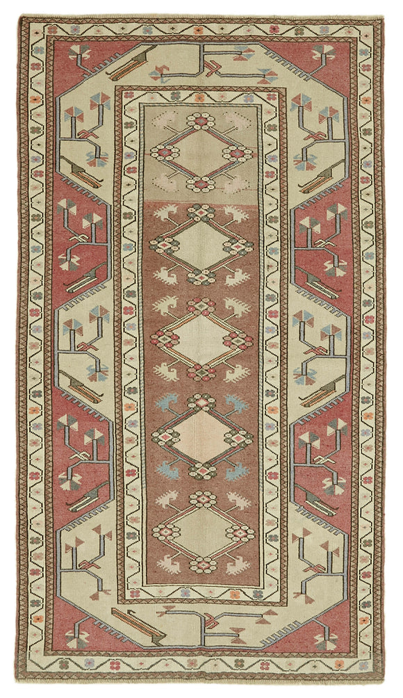 4' 2'' x 7' 5'' Handmade Anatolian Rug