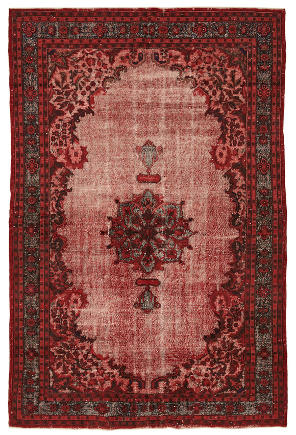 6' 8'' x 10' 5'' Turkish Hand Carved Rug