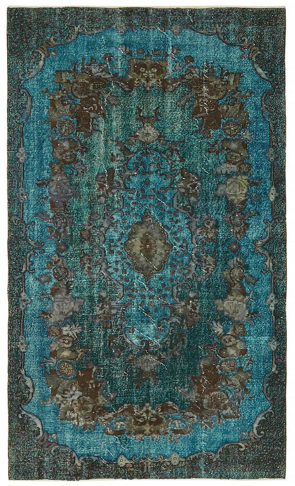 5' 2'' x 8' 9'' Turkish Hand Carved Rug