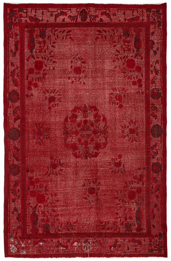 6' 7'' x 10' 4'' Turkish Hand Carved Rug