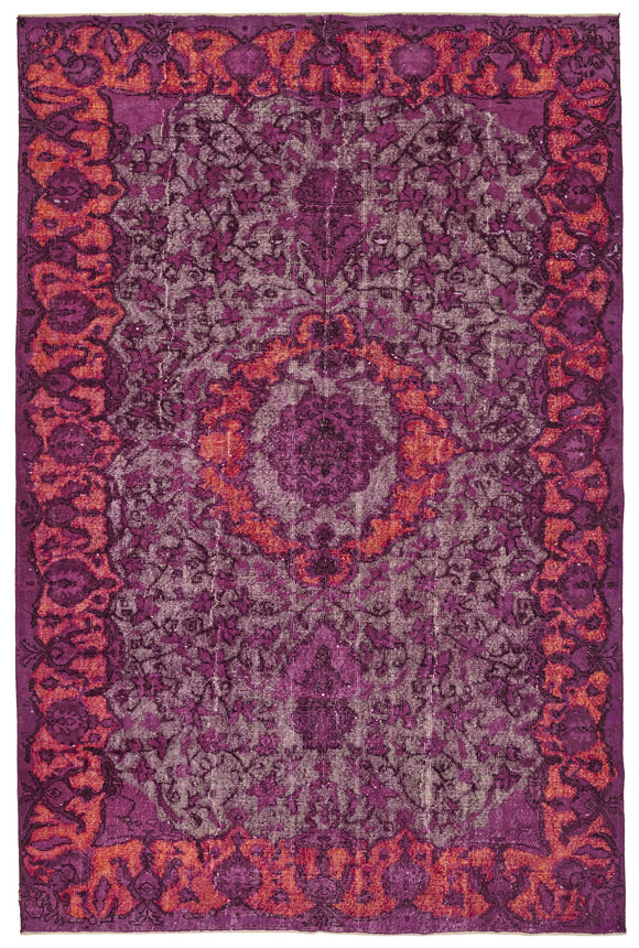 6' 5'' x 9' 8'' Turkish Hand Carved Rug
