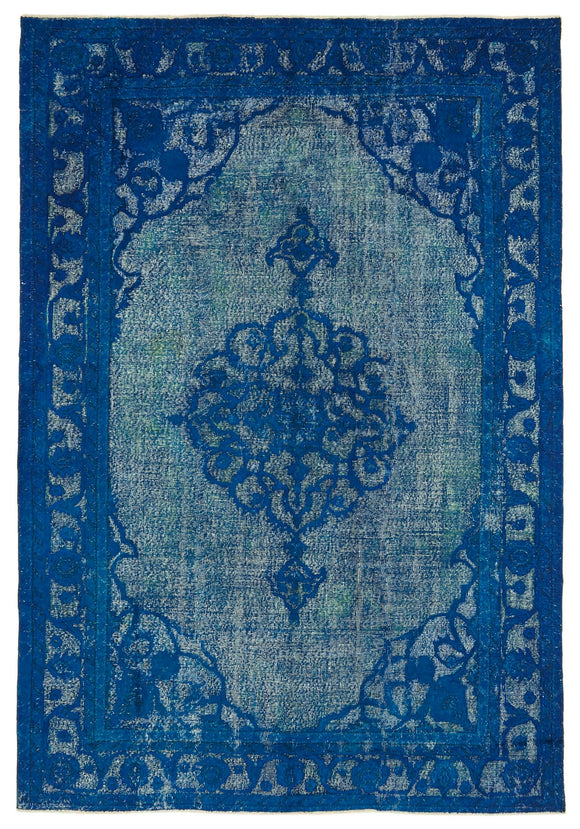 6' 9'' x 10' 1'' Turkish Hand Carved Rug