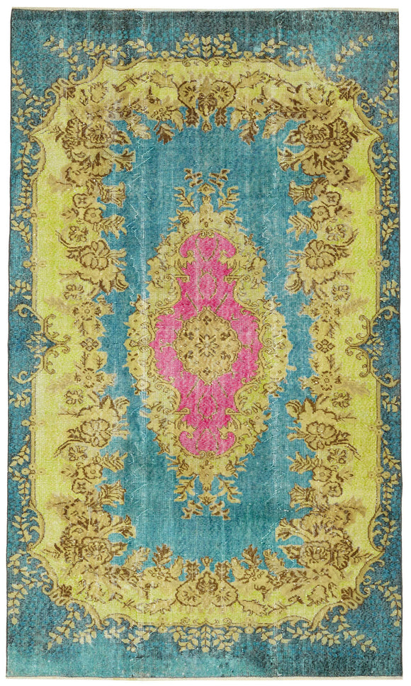 5' 5'' x 9' 5'' Turkish Hand Carved Rug