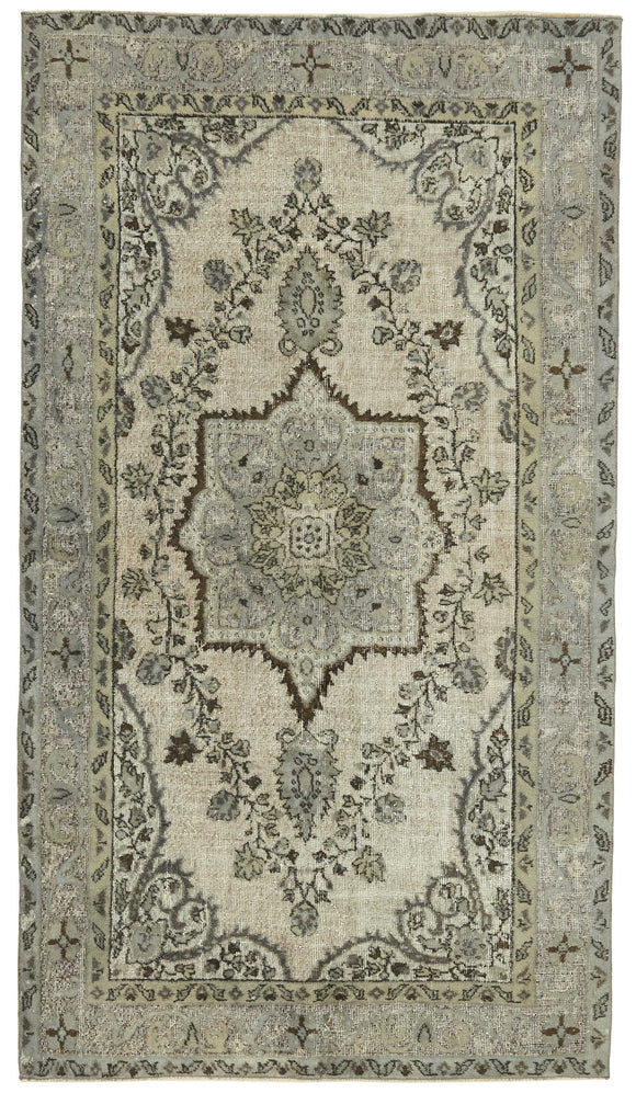 5' 6'' x 9' 7'' Turkish Hand Carved Rug