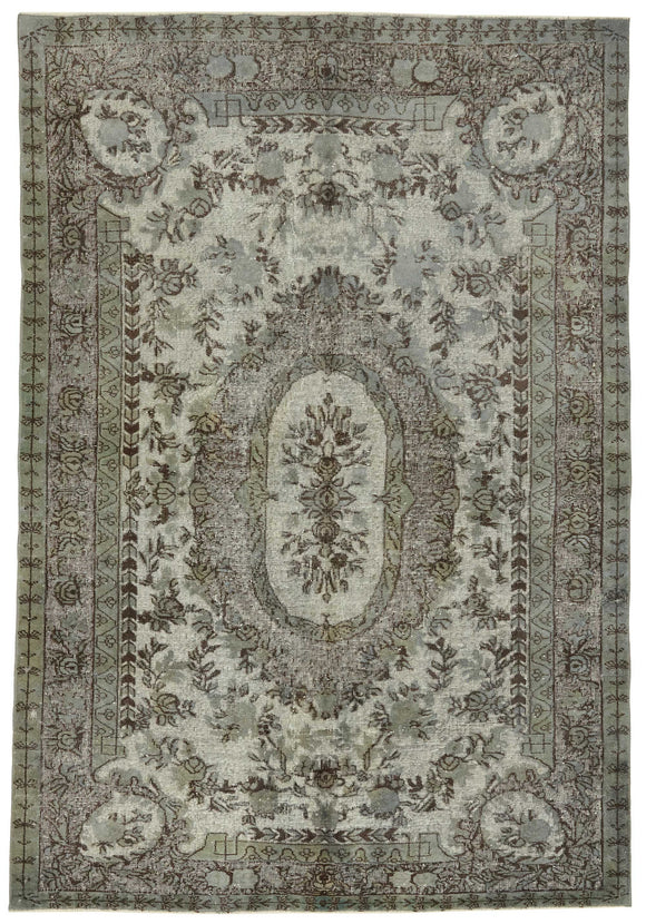 6' 4'' x 9' 3'' Turkish Hand Carved Rug