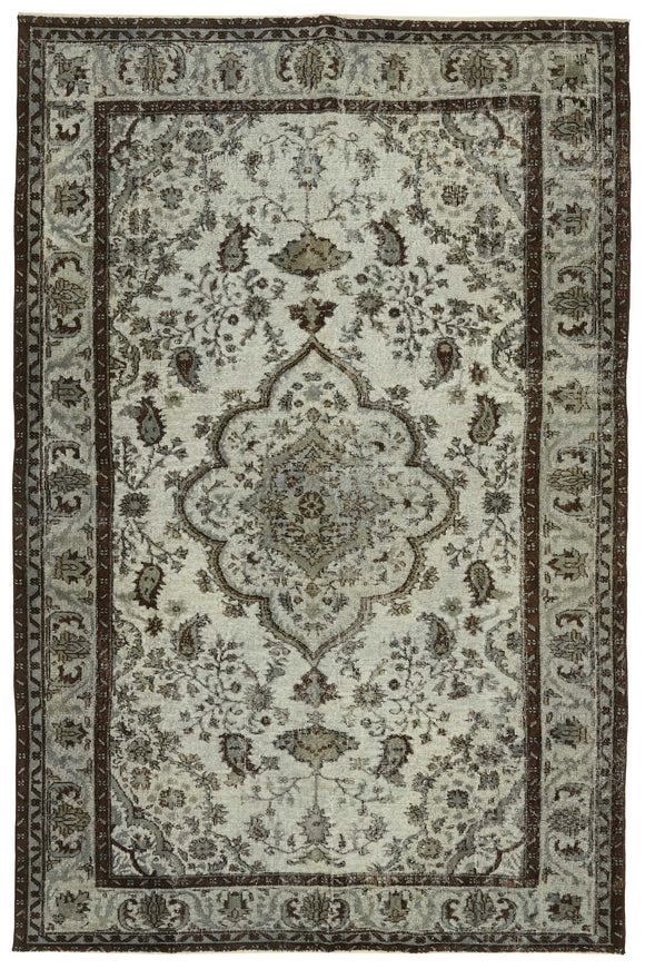 6' 7'' x 10' Turkish Hand Carved Rug