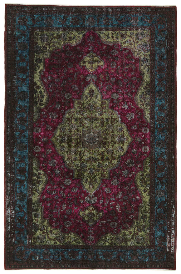 6' 7'' x 9' 10'' Turkish Hand Carved Rug