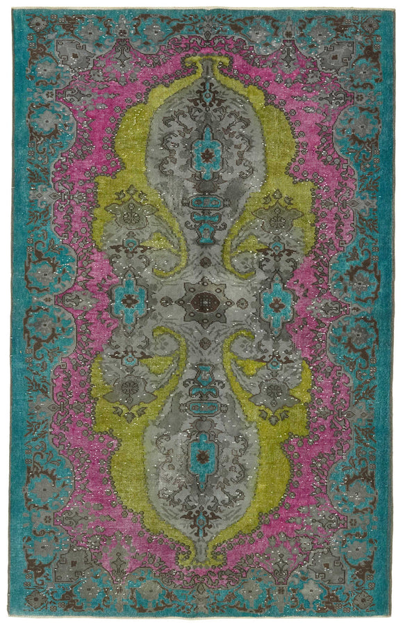 6' 3'' x 10' Turkish Hand Carved Rug