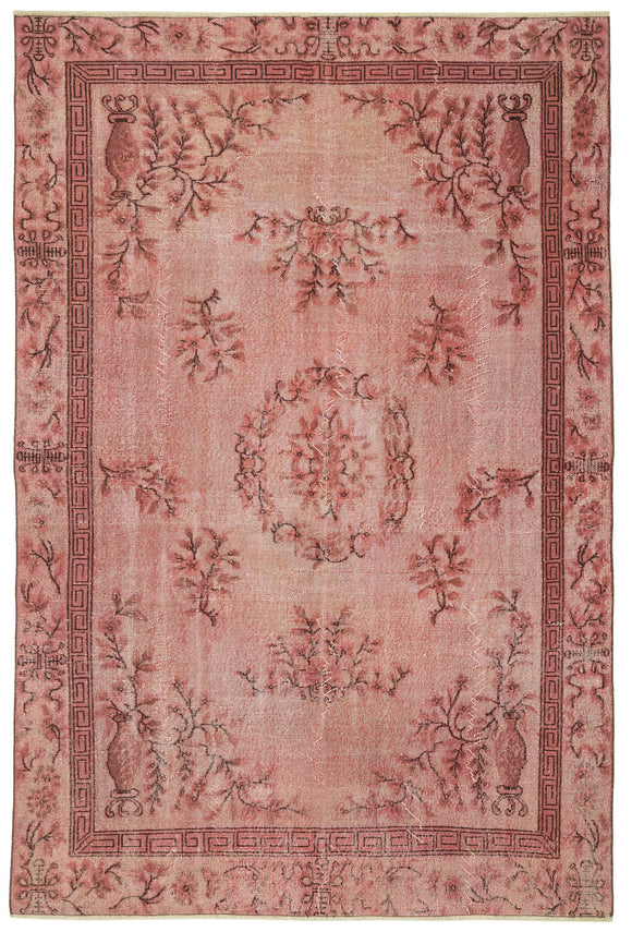 6' 7'' x 9' 11'' Turkish Hand Carved Rug