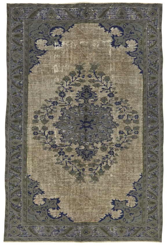 5' 11'' x 8' 10'' Turkish Hand Carved Rug