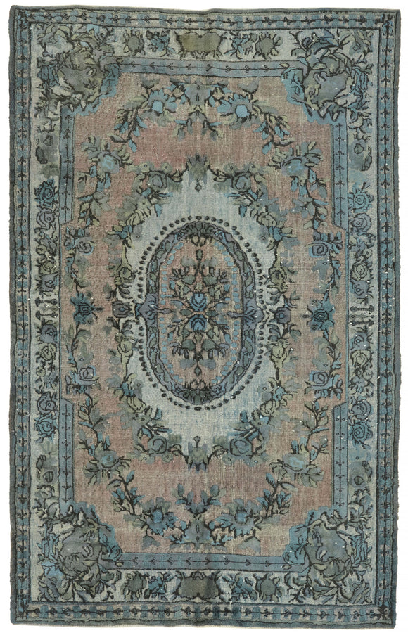 5' 11'' x 9' 3'' Turkish Hand Carved Rug